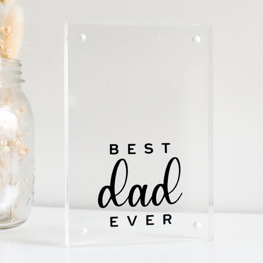 fathers day gift ideas gift ideas for fathers gifts for him clear acrylic photo frame acrylic photo block personalised frame acrylic block gifts best dad ever frame best dad photo frame