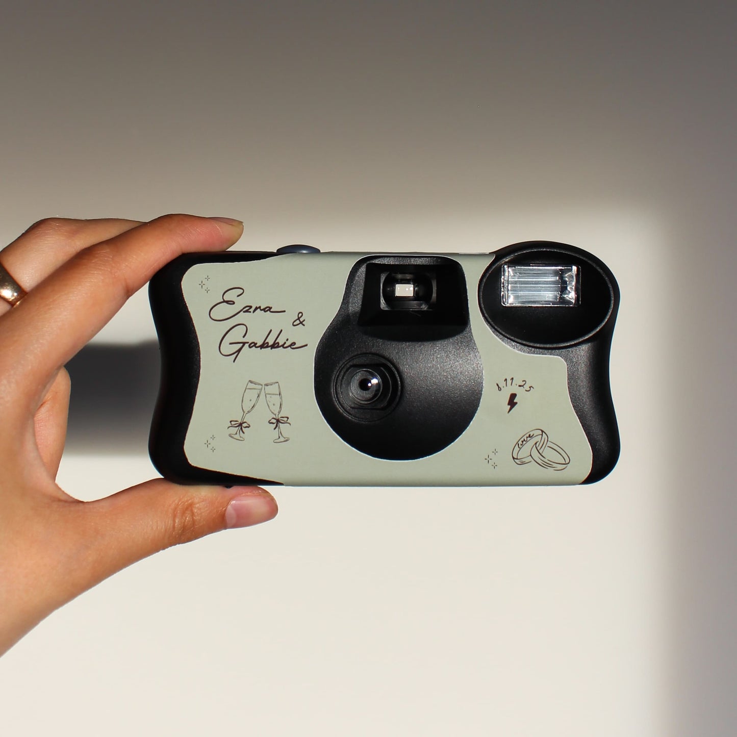personalised disposable camera wrap for weddings
