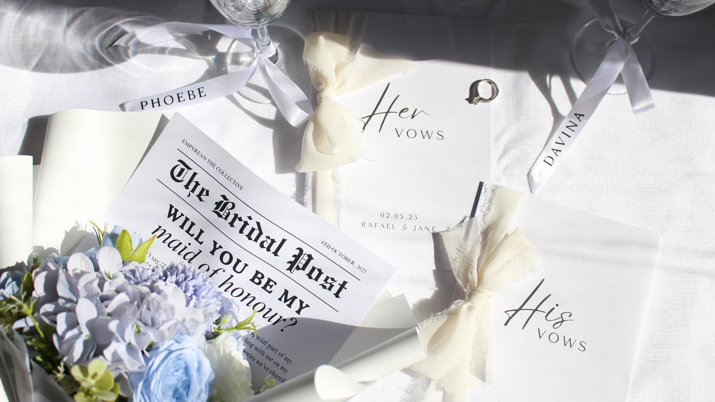 Personalised Ribbon Place Cards