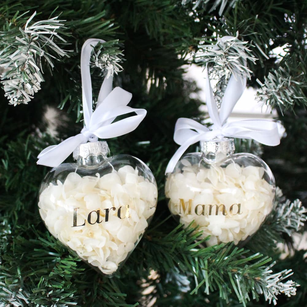 Everlasting Floral Heart Bauble