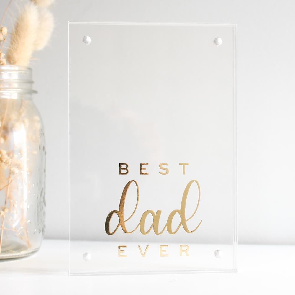 fathers day gift ideas gift ideas for fathers gifts for him clear acrylic photo frame acrylic photo block personalised frame acrylic block gifts best dad ever frame best dad photo frame