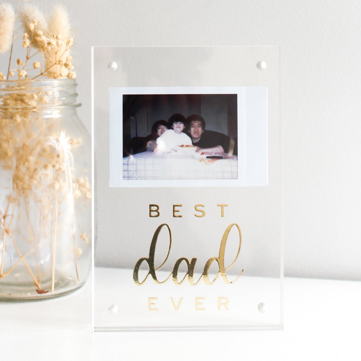 fathers day gift ideas gift ideas for fathers gifts for him clear acrylic photo frame acrylic photo block personalised frame acrylic block gifts best dad ever frame best dad photo frame