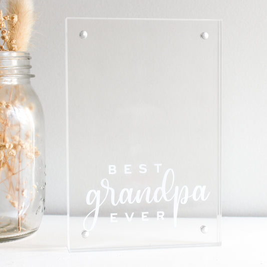 fathers day gift ideas gift ideas for grandpas gifts for him clear acrylic photo frame acrylic photo block personalised frame acrylic block gifts best dad ever frame best grandpa photo frame