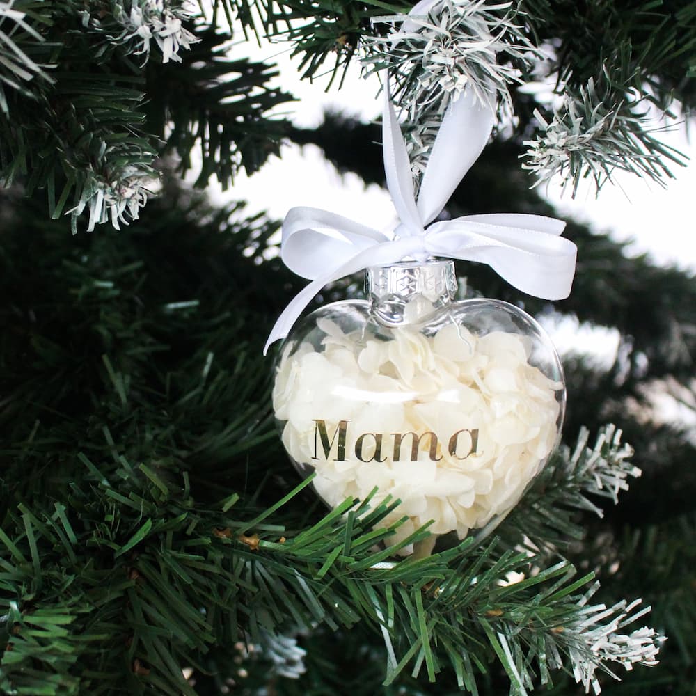 Everlasting Floral Heart Bauble