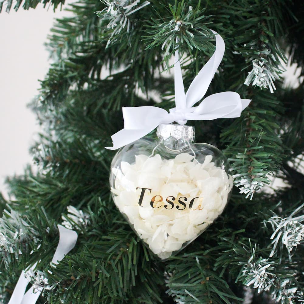 Everlasting Floral Heart Bauble