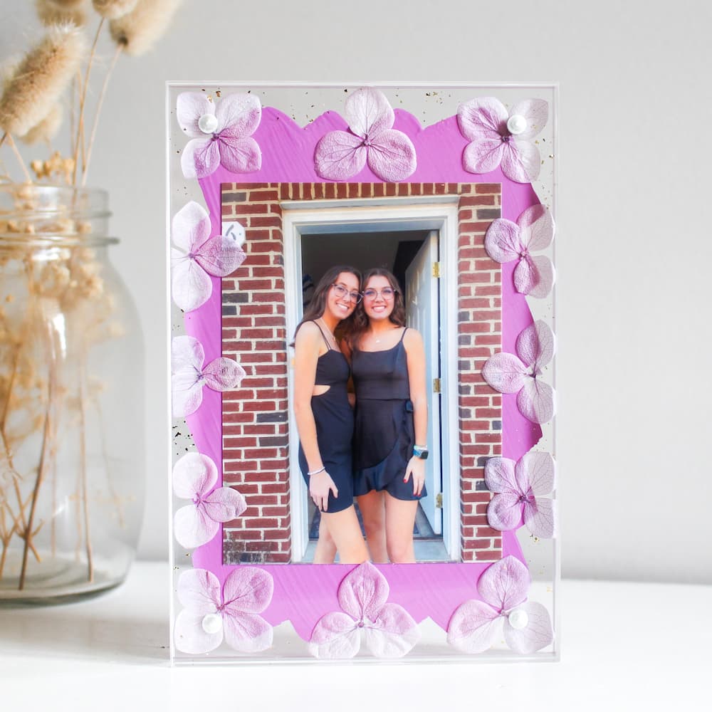 personalised painted photo frame acrylic photo frame acrylic photo block painted frame gift ideas present ideas for her