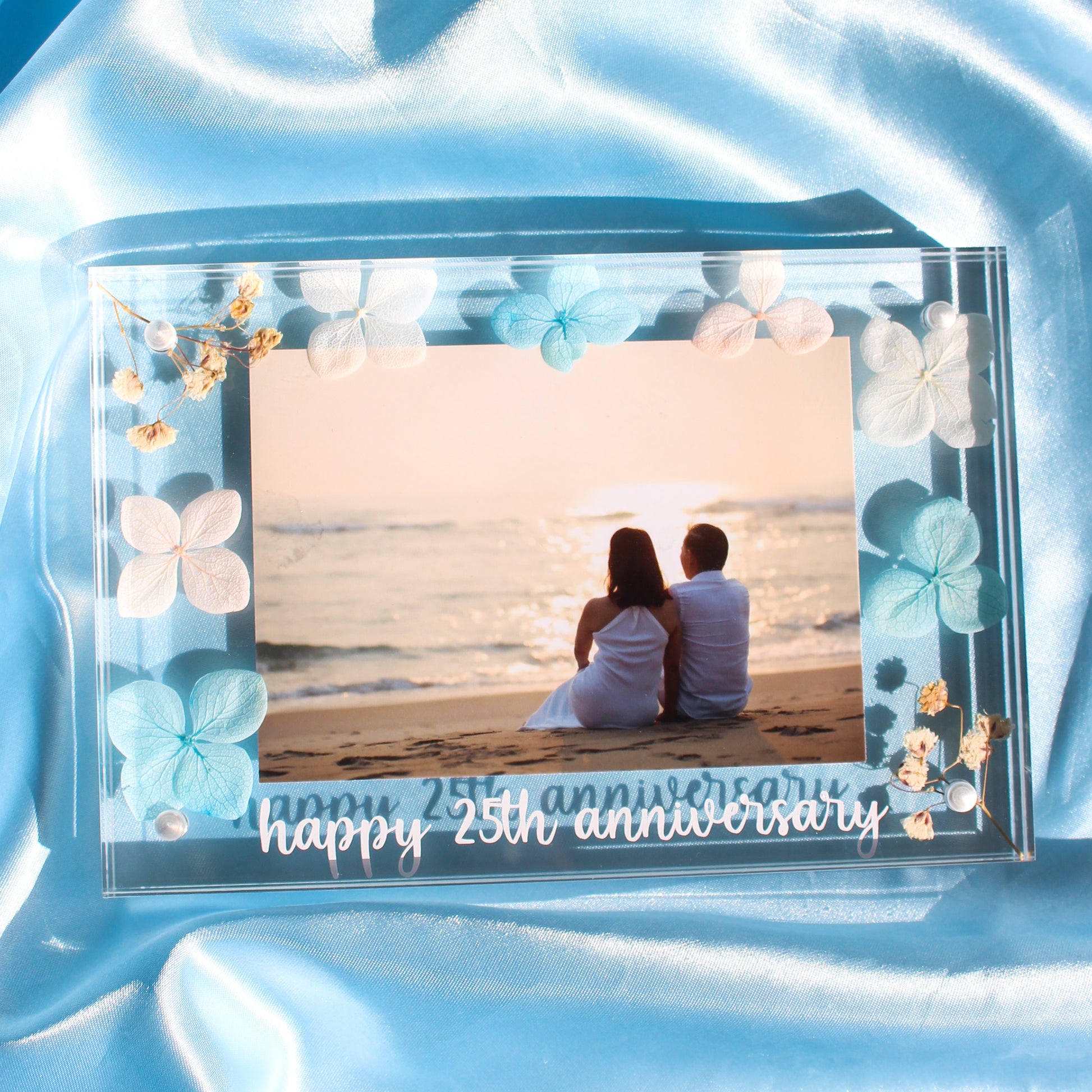 personalized gift ideas personalised flower photo frame pressed flower photo frame anniversary frame silver anniversary gift