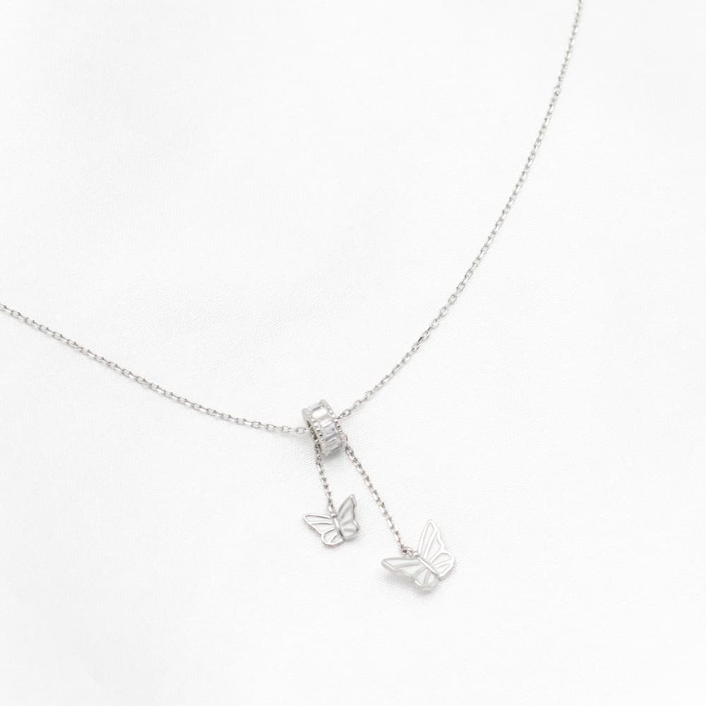 Dainty Butterfly Necklace, Delicate Gold Butterfly, Silver Butterfly Choker Necklace Jewellery, Gift For Her elegant matching butterfly necklace silver