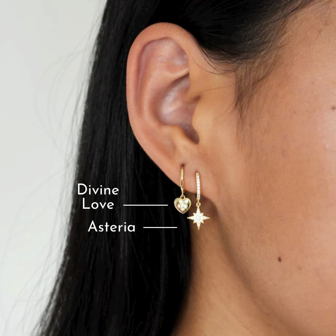 moon and star huggies sterling silver gold plated hoops mix and match huggie earrings hoops