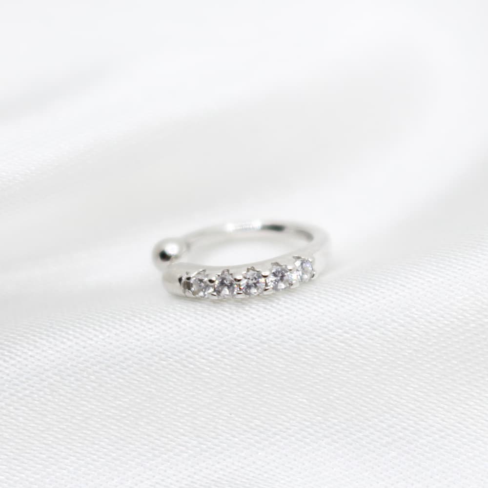 mae silver ear cuff non-pierced ear cuff non-pierced earring
