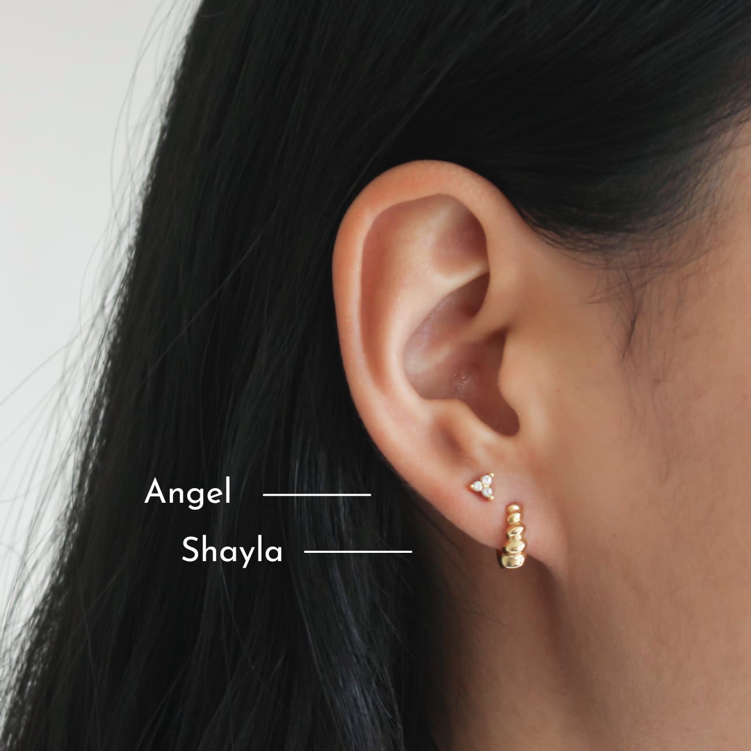 Angel - Trio Crystal Studs