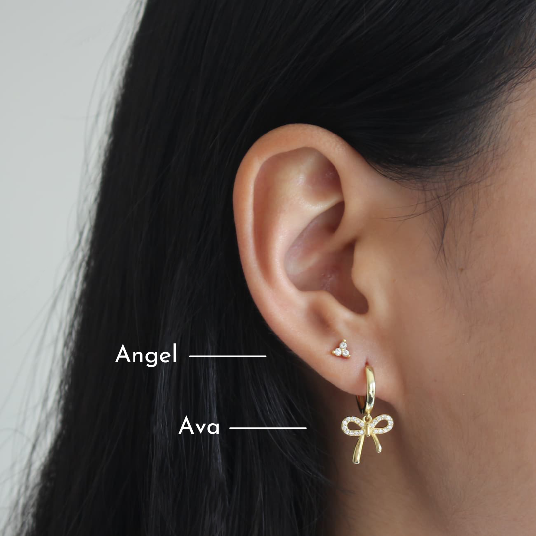 Angel - Trio Crystal Studs