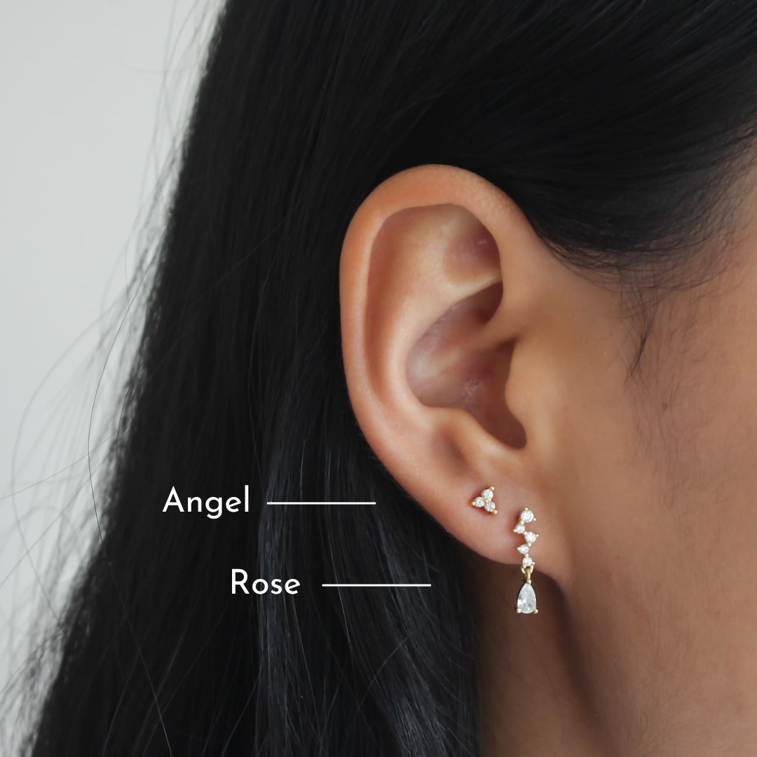 Rose - Crystal Drop Earrings