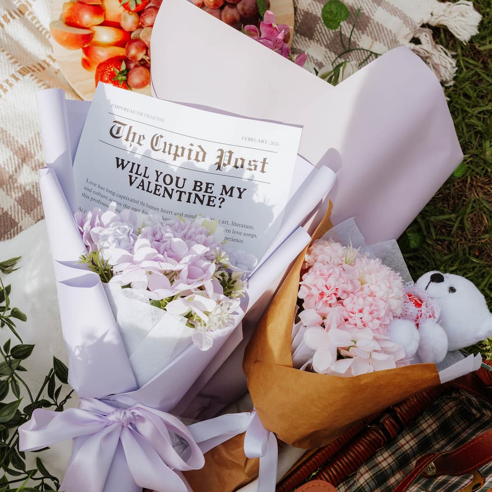 valentines day gift ideas everlasting silk flower bouquets with bear