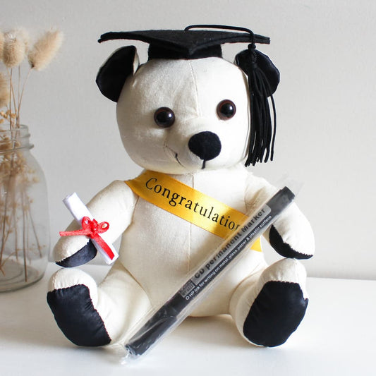 Graduation Teddy Bear Autograph Signature