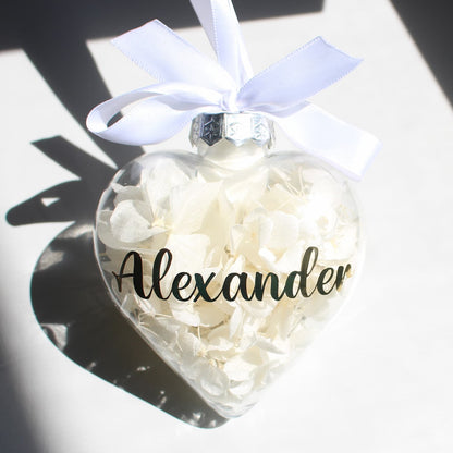 Everlasting Floral Heart Bauble