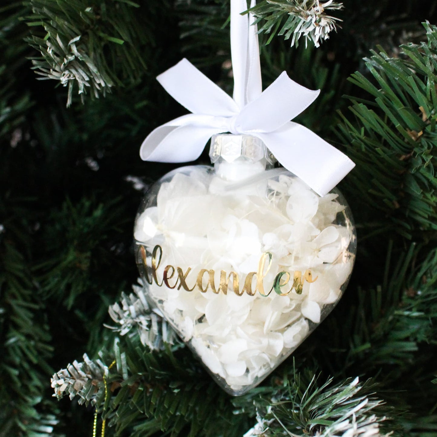 Everlasting Floral Heart Bauble