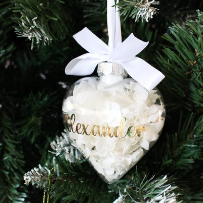 Everlasting Floral Heart Bauble