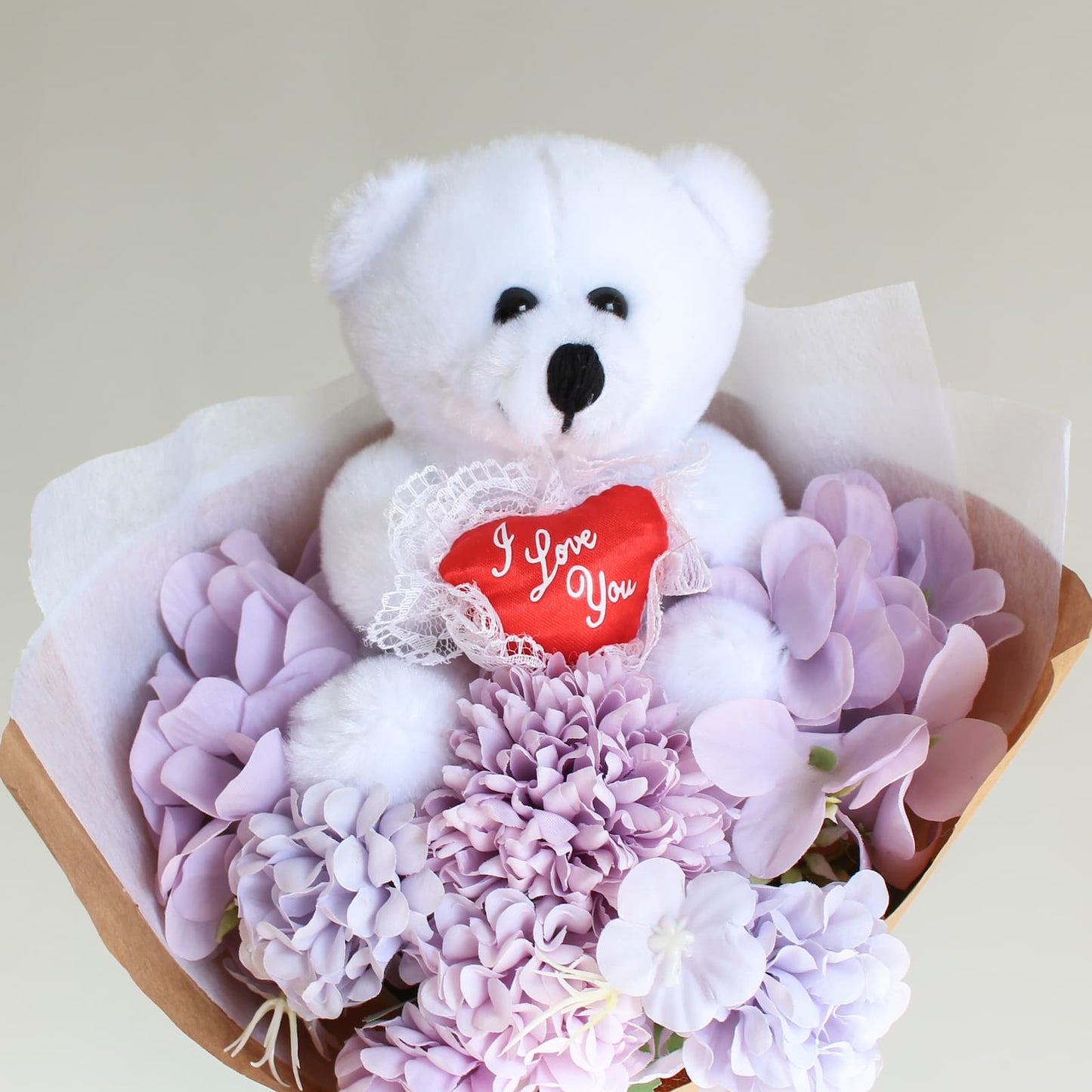 mini i love you bear bouquet faux bouquet