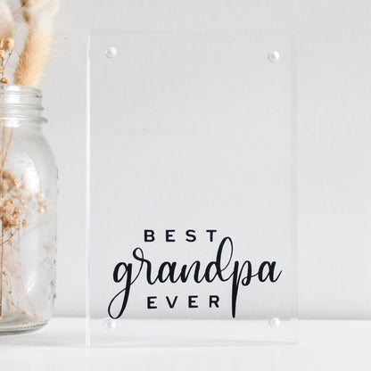 best grandpa ever acrylic photo frame
