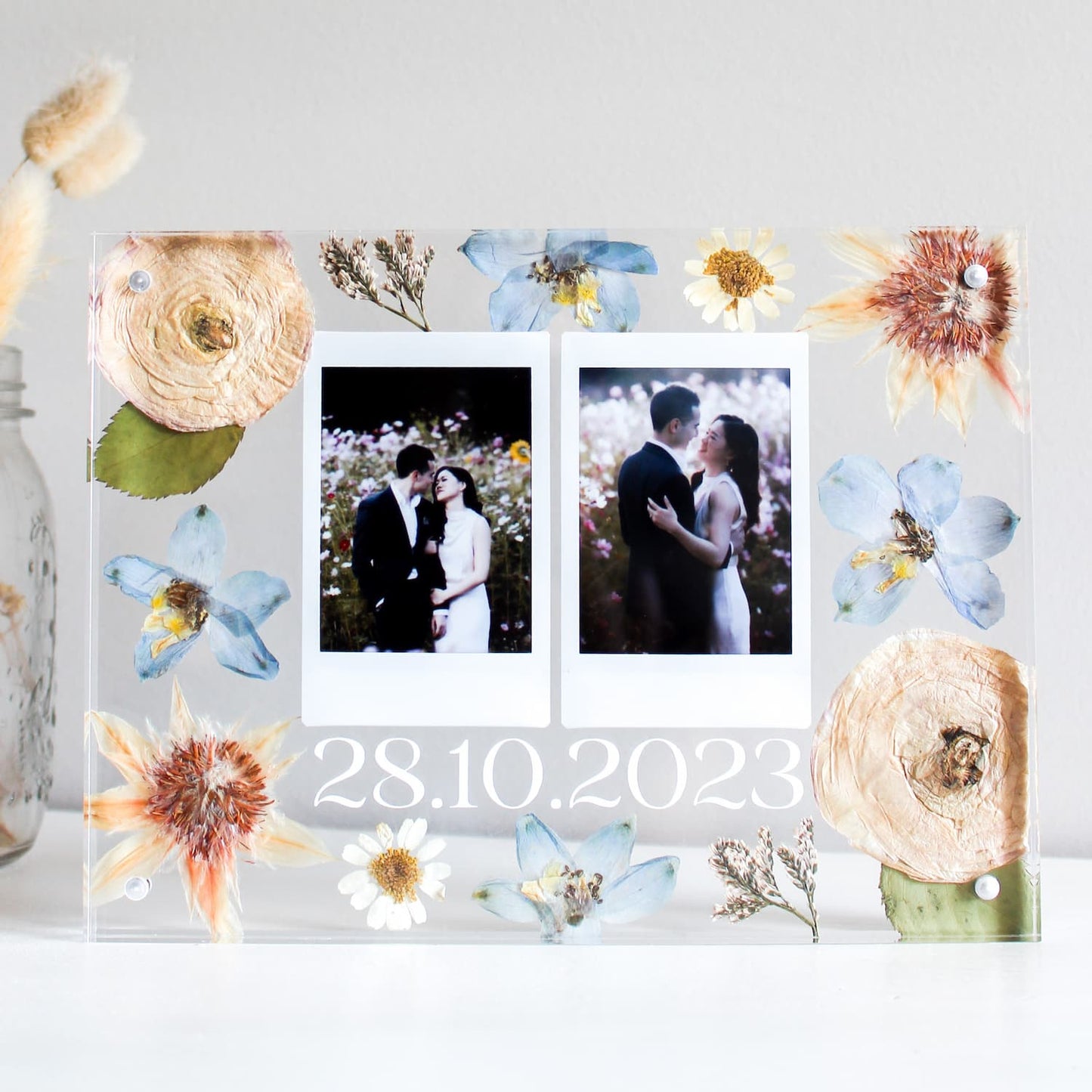 custom pressed flowers wedding bouquet preservation