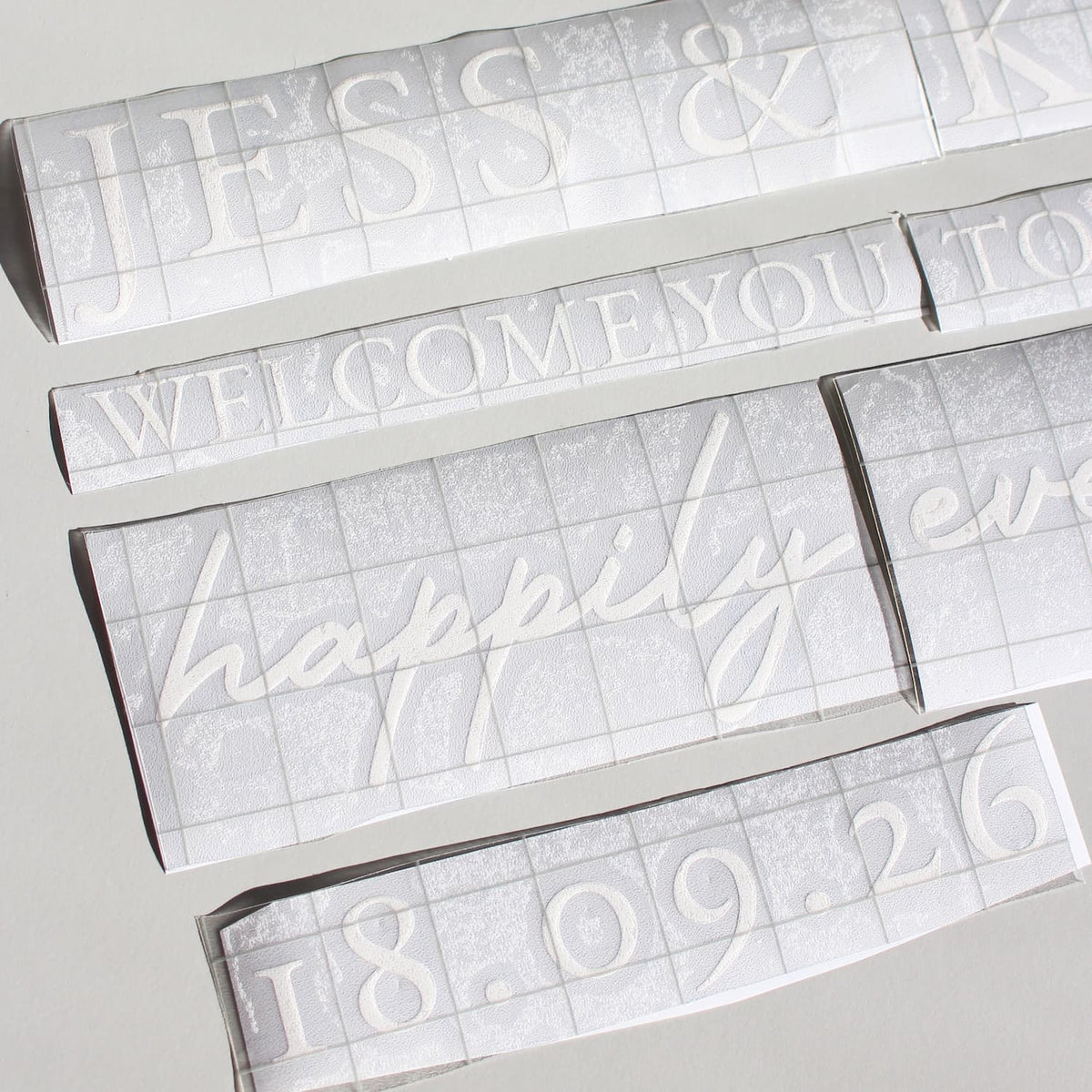 custom mirror decal for weddings