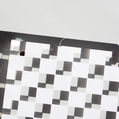 Personalised Checkered Polaroid Frame - White (Ready Made)
