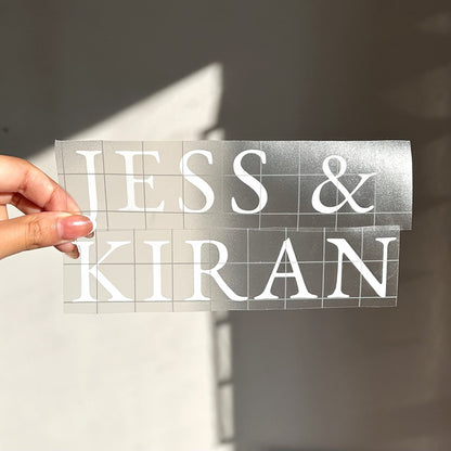 Personalised Mirror Decal Sticker