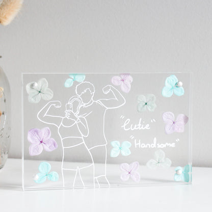 personalised line art frame acrylic line art frame couple gift ideas.jpg