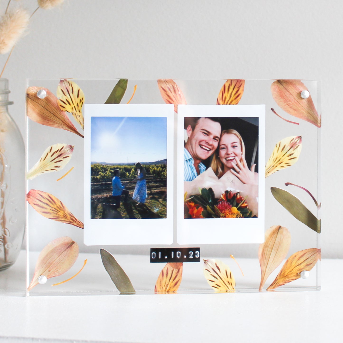 Personalised XL Polaroid Frame (Bouquet Preservation)