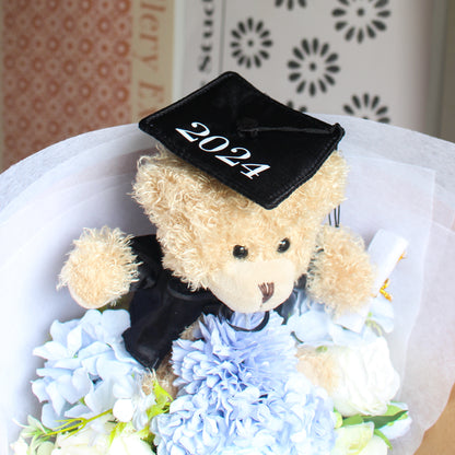 Graduation Bear Bouquet (Fluffy Bear)