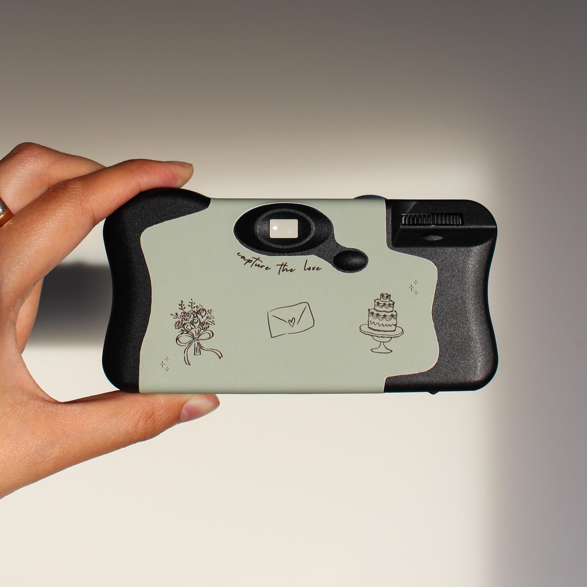 personalised disposable camera wrap for engagement parties