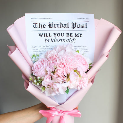 everlasting bouquet for bridesmaid silk flowers