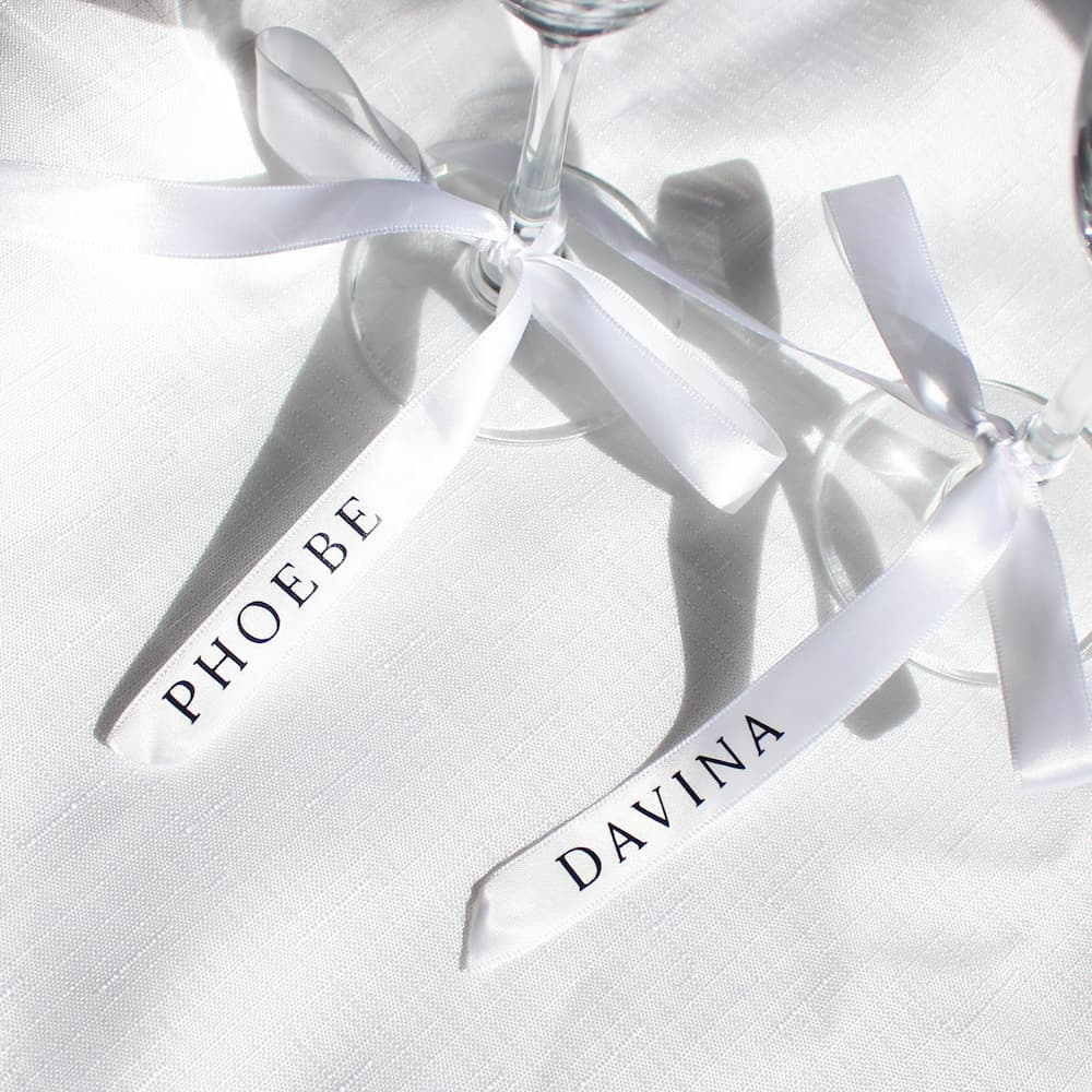 Personalised Ribbon Place Cards