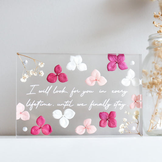 personalised flower quote frame