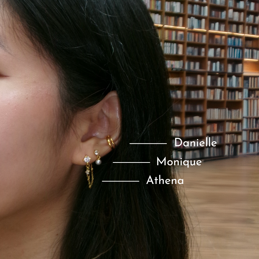 gold chain earrings