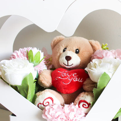 beary in love flower box everlasting flower box