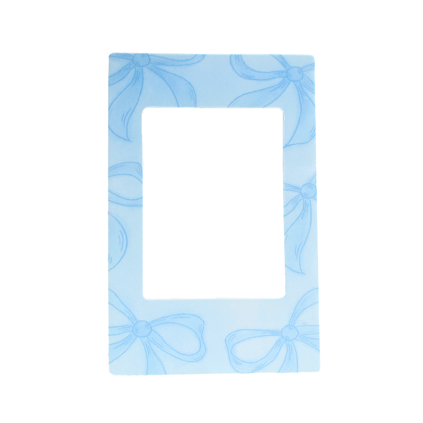 Magnetic photo frame with blue bows