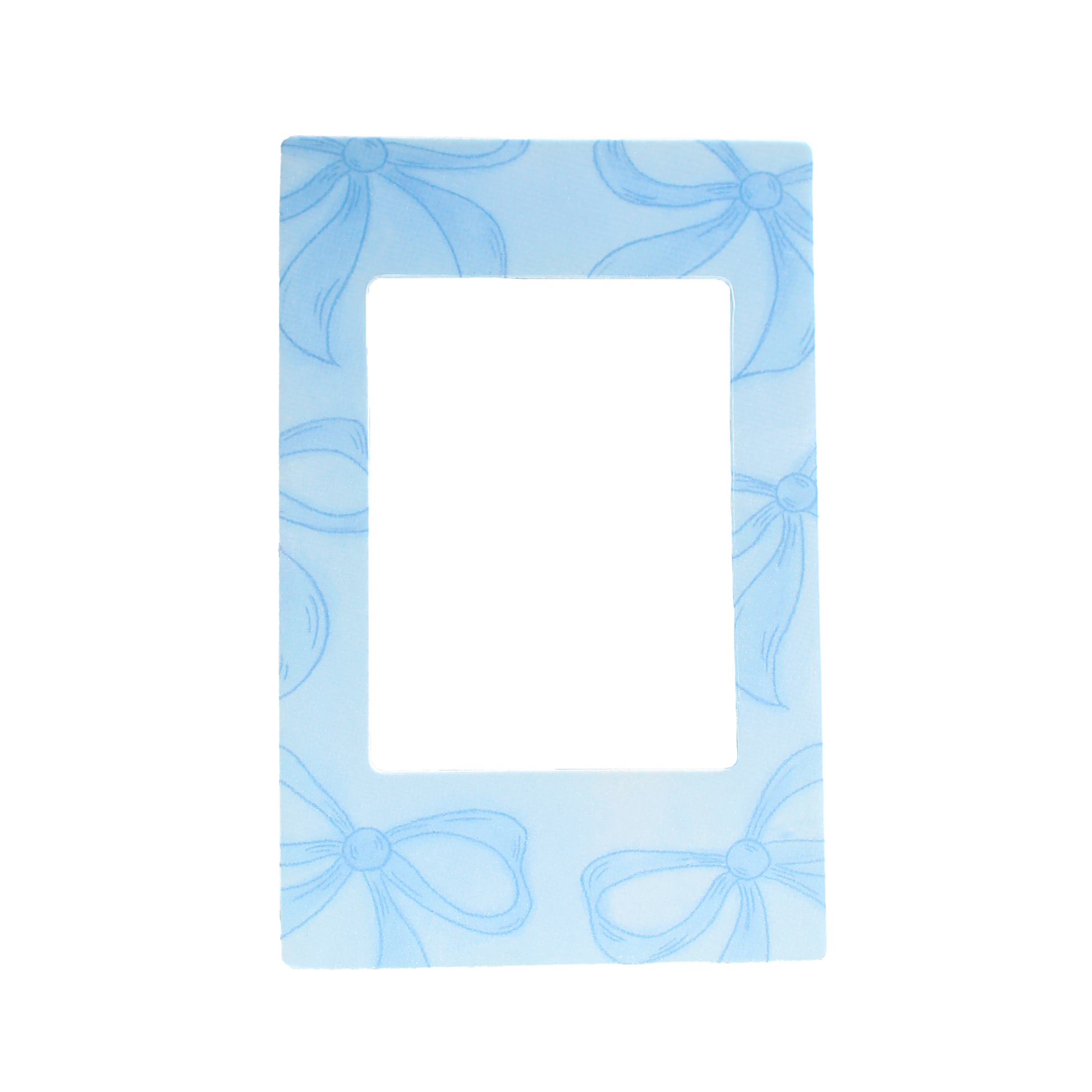 Magnetic photo frame with blue bows