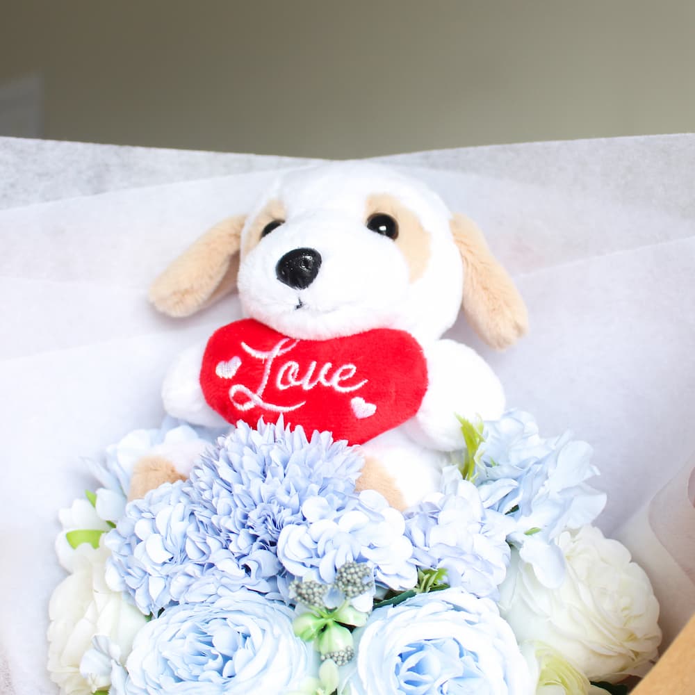 puppy love plush bouquet