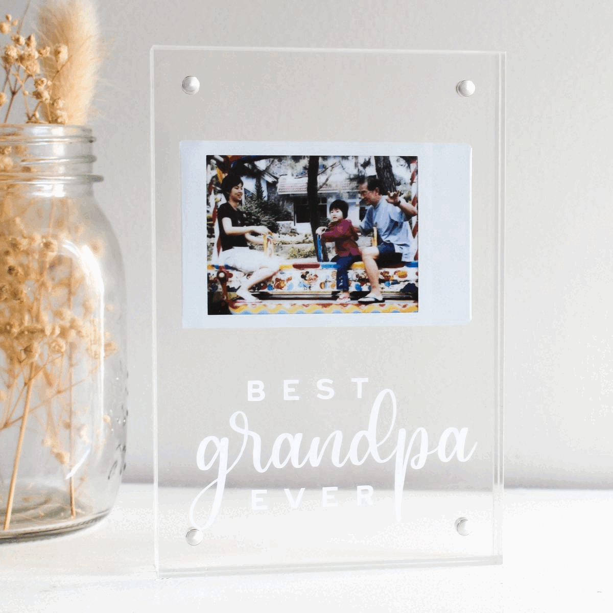 fathers day gift ideas gift ideas for grandpas gifts for him clear acrylic photo frame acrylic photo block personalised frame acrylic block gifts best dad ever frame best grandpa photo frame