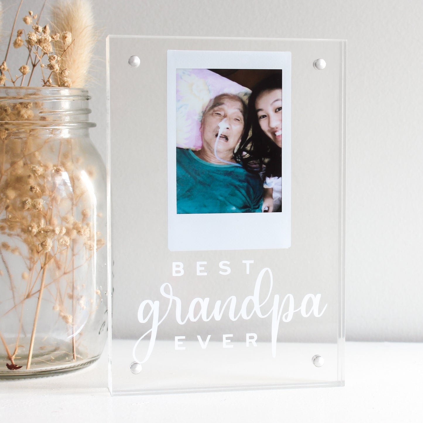 fathers day gift ideas gift ideas for grandpas gifts for him clear acrylic photo frame acrylic photo block personalised frame acrylic block gifts best dad ever frame best grandpa photo frame