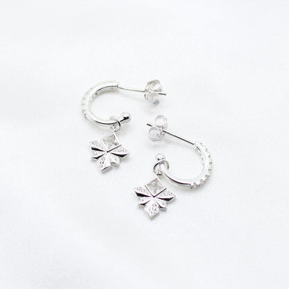 star hoops silver