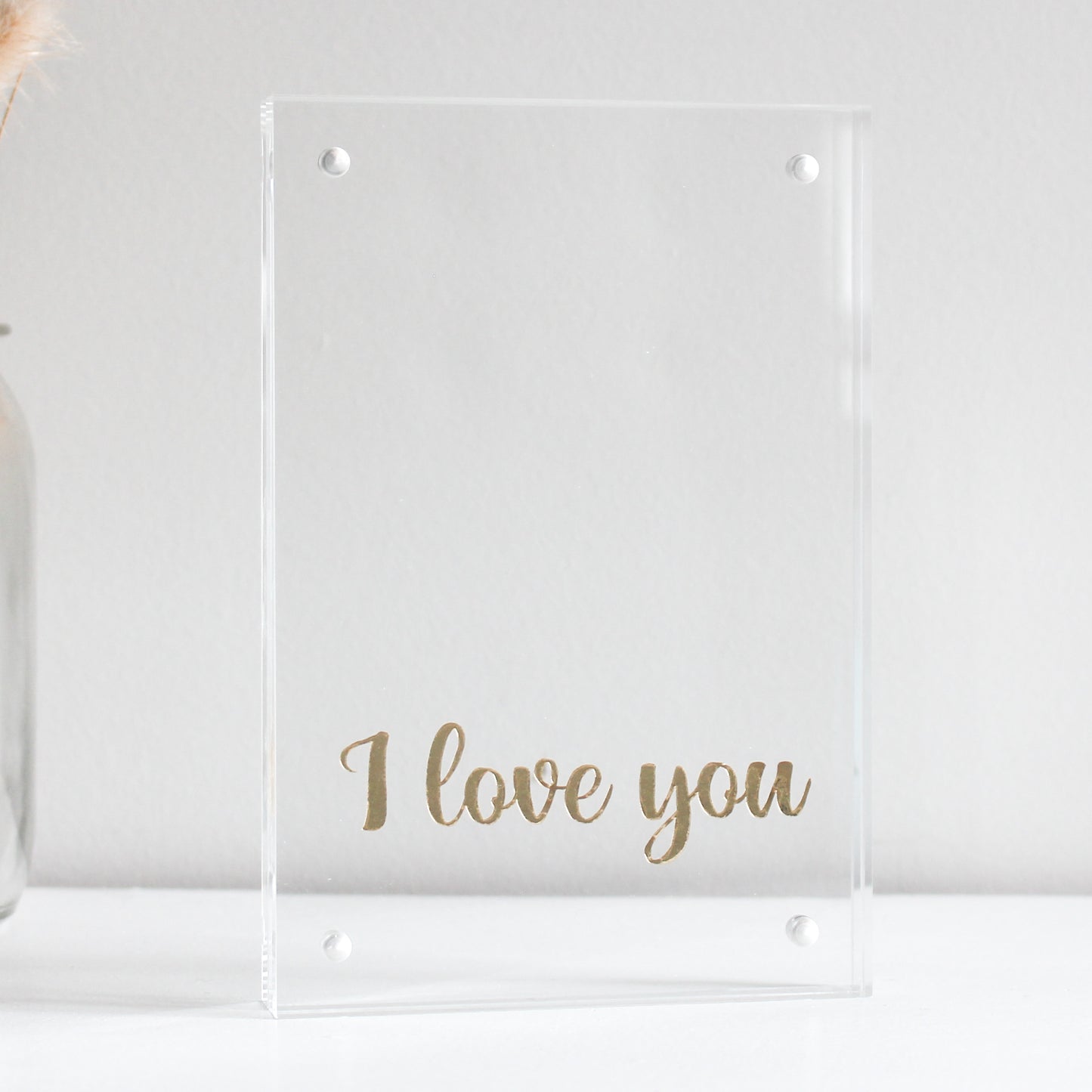 i love you acrylic photo frame