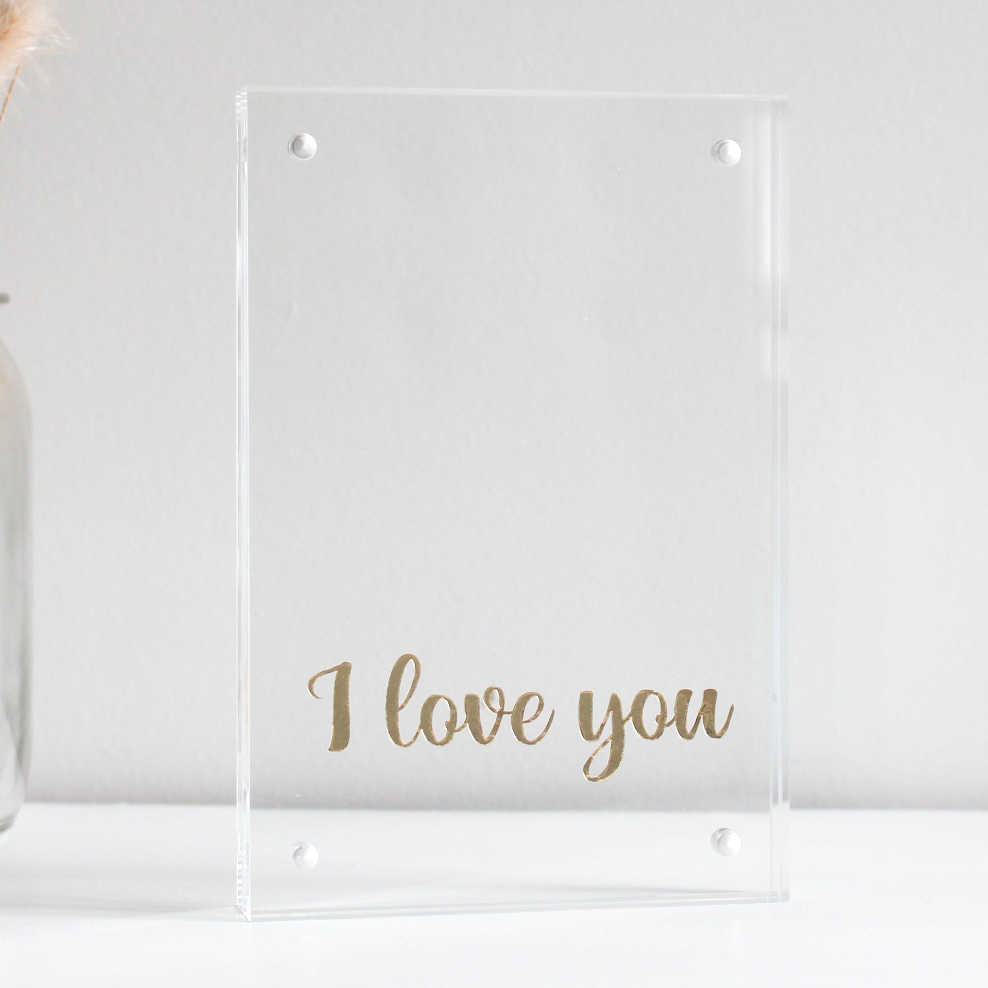 i love you acrylic photo frame