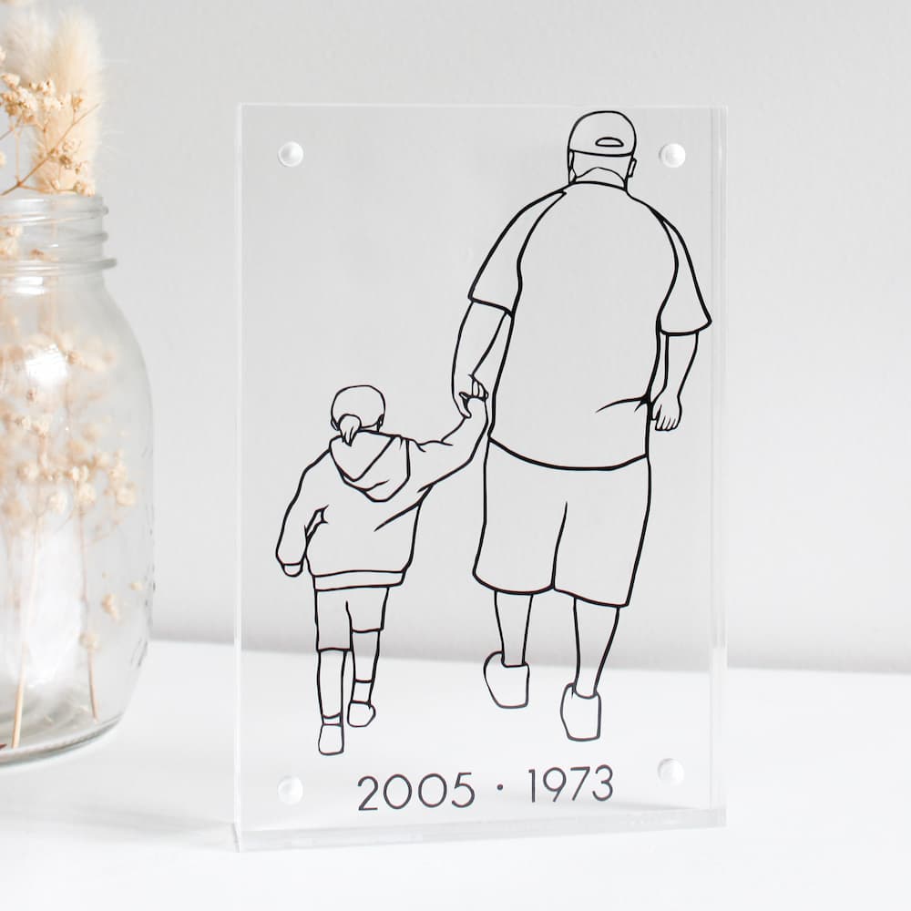 personalised clear line art frame