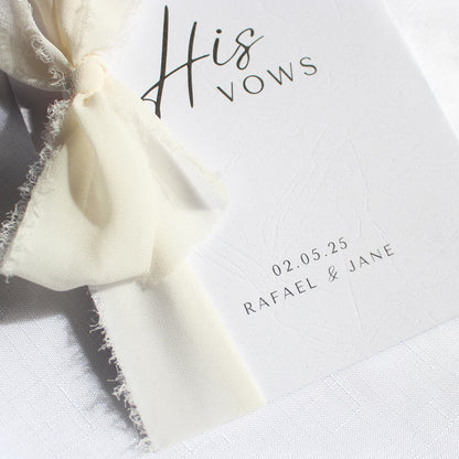 minimalistic wedding vow books