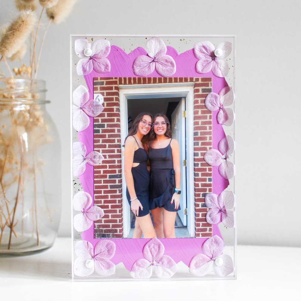 personalised painted photo frame acrylic photo frame acrylic photo block painted frame gift ideas present ideas for her 