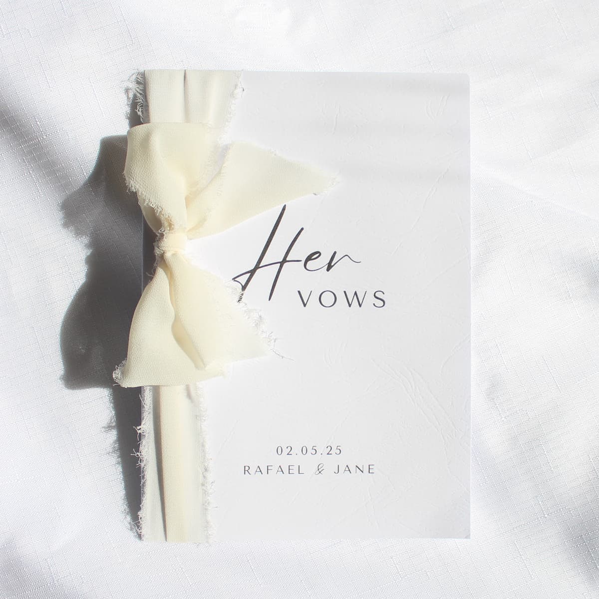 personalised wedding vow books for her