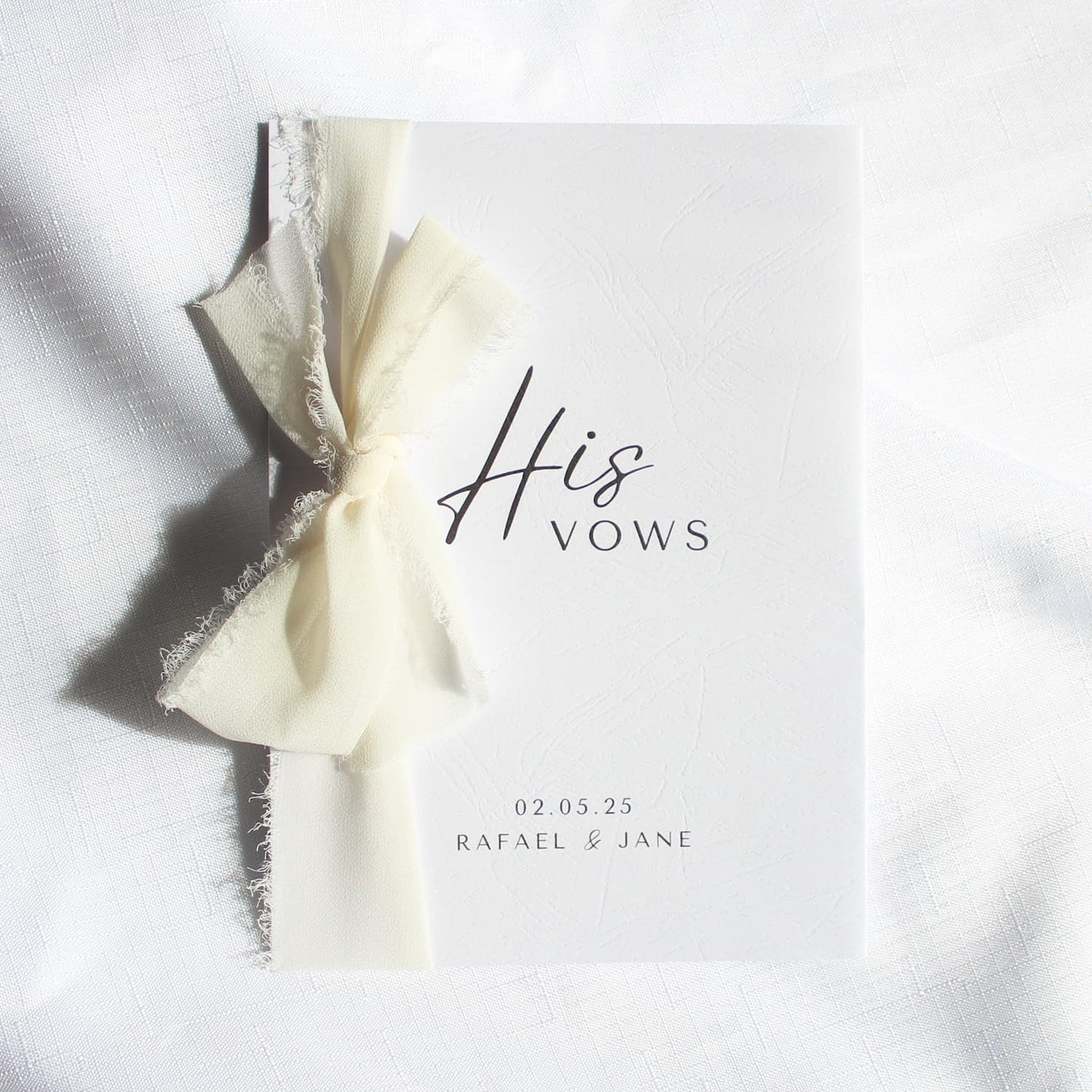 personalised wedding vow books for him
